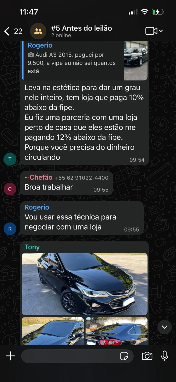 Print da comunidade - Audi A3 2015 por R$ 9.500 + parceria com lojas